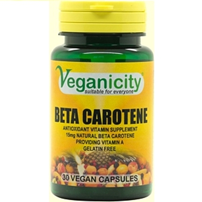 Veganicity přírodní betakaroten 15 mg, 30 vegan kapslí