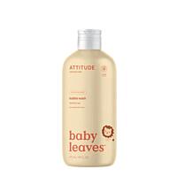 ATTITUDE Baby Leaves – Dětská pěna do koupele (hrušková šťáva), 473 ml