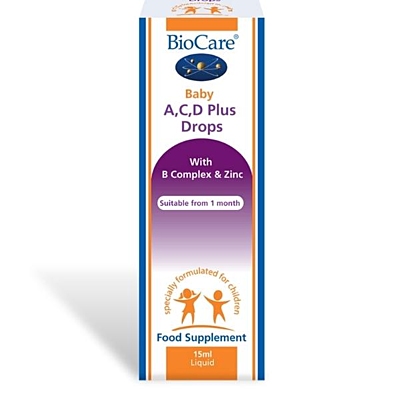 BioCare Baby multivitamin A, C, D Plus v kapkách, 15 ml