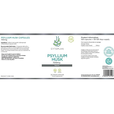 Cytoplan Psyllium 700 mg, 120 vegan kapslí 2