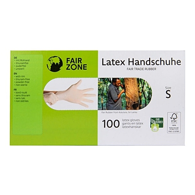 Fair Squared Jednorázové latexové rukavice FAIR ZONE, 100 ks