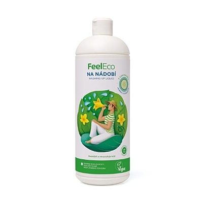 Feel Eco - Ekologický prostředek na mytí nádobí s vůní okurky, 1 l