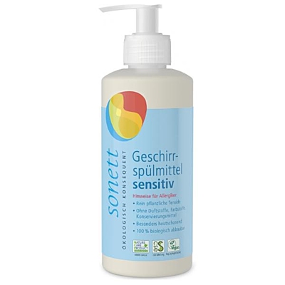 Sonett Senzitiv - Ekologický tekutý prostředek na ruční mytí nádobí pro alergiky a citlivou pokožku 2