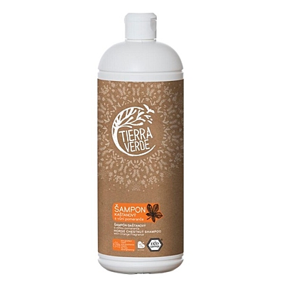 Tierra Verde BIO Šampon na posílení vlasů - kaštan a pomeranč, 1000 ml
