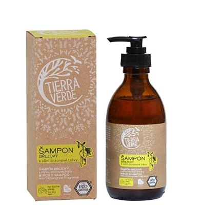 Tierra Verde BIO Šampon na suché vlasy - bříza a citronová tráva, 230 ml