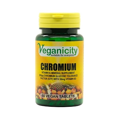 Veganicity Chrom pikolinát 200µg, 60 vegan tablet
