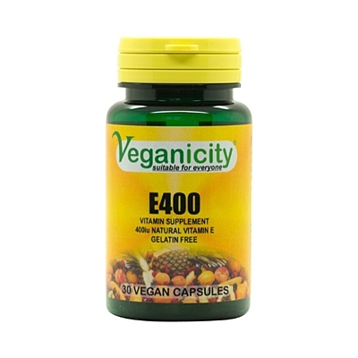 Veganicity E400 - Vitamín E, 30 vegan kapslí