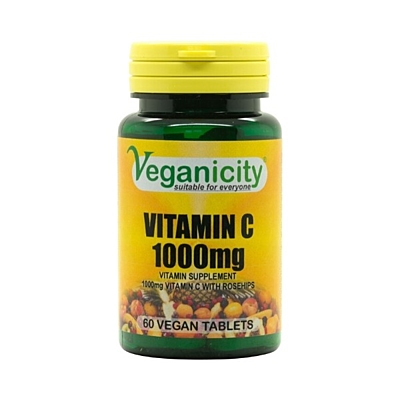 Veganicity Vitamín C 1000mg se šípky a bioflavonoidy, 60 vegan tablet