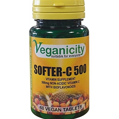 Veganicity Softer Vitamin C nekyselý 500 mg, 60 tablet