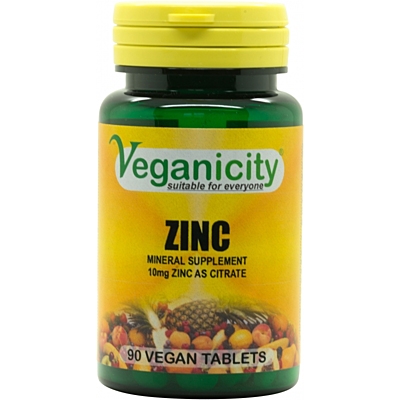 Veganicity Zinek citrát 10mg, 90 vegan tablet