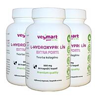 Vegmart L-hydroxyprolín Extra Forte, 90 kapslí (zvýhodněné 3-balení)