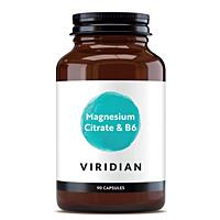 Viridian Magnesium citrát (hořčík) a vitamín B6, 90 kapslí