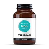 Viridian Železo komplex - železo bisglycinát + vitamin C a B, 90 kapslí