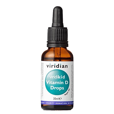 Viridian Viridikid Vitamin D pro děti 400 IU, kapky 30 ml