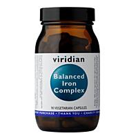 Viridian Železo komplex - železo bisglycinát + vitamin C a B, 90 kapslí