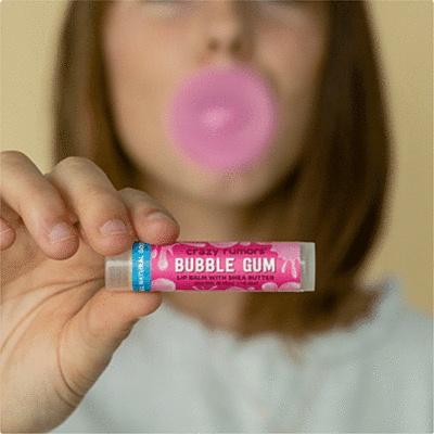 Crazy Rumors přírodní balzám na rty Bubble Gum, 4,2 g
