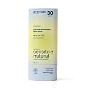 ATTITUDE 100% Minerální ochranná opalovací tyčinka na obličej a rty pro citlivou a atopickou pokožku SPF 30 (bez vůně), 20 g ATTITUDE 100% Minerální ochranná opalovací tyčinka na obličej a rty pro citlivou a atopickou pokožku SPF 30 (bez vůně), 20 g