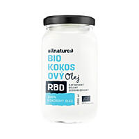 Allnature RBD kokosový olej BIO bez vůně, 1000 ml