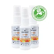 Vegetology Vit D3 1000IU, Vitashine ve spreji 20 ml, sada 3 ks s dopravou zdarma Vegetology Vit D3 1000IU, Vitashine ve spreji 20 ml, sada 3 ks s dopravou zdarma