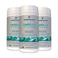 Vegetology Omega-3 (Opti3), EPA a DHA + vitamín D3 60 kapslí, sada 3 ks s dopravou zdarma