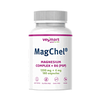 Vegmart MagChel® Complex 20% + Vitamín B6 (P5P), 180 kapslí