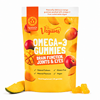 Vegums Žvýkací Omega-3 (mango), 30 gumových bonbonů
