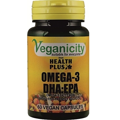 Veganicity Omega-3 DHA:EPA 500mg - olej z mořských řas, 60 vegan kapslí